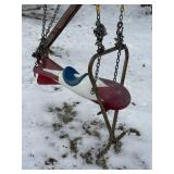 GameTime Rocket Swing Seat - Playground Equipment, Red/White/Blue