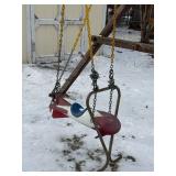 GameTime Rocket Swing Seat - Playground Equipment, Red/White/Blue