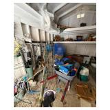 Garden Tools Lot - Rakes, Hoes, Plant Supports, Pots & Accessories - Take What You Want