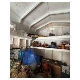 Garden Tools Lot - Rakes, Hoes, Plant Supports, Pots & Accessories - Take What You Want