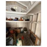 Garden Tools Lot - Rakes, Hoes, Plant Supports, Pots & Accessories - Take What You Want