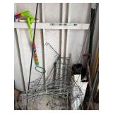 Garden Tools Lot - Rakes, Hoes, Plant Supports, Pots & Accessories - Take What You Want