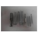 WEN 33108A 8-Piece 2-Flute HSS End Mill Set for Milling Machines