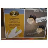 2 pack Exterior LED Wall Lantern