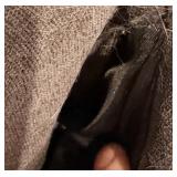 Dark Gray L-Shaped Sectional Sofa with Chaise & Cushions - Fabric Upholstery