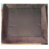 Dark Gray L-Shaped Sectional Sofa with Chaise & Cushions - Fabric Upholstery