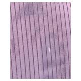 Pair of Ashley Furniture Round-Back Armchairs - Black Wood Frames & Blue Striped Upholstery