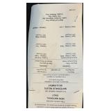 Pair of Ashley Furniture Round-Back Armchairs - Black Wood Frames & Blue Striped Upholstery