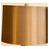 Buddha Head Table Lamp - Ceramic Bust with Brown Drum Shade (matches lot 6)