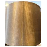 Buddha Head Table Lamp - Ceramic Bust with Brown Drum Shade (matches lot 6)