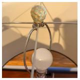 Buddha Bust Table Lamp - Ceramic Head Base & Brown Drum Shade (matches lot 5)