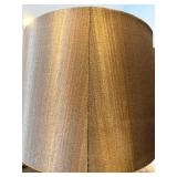 Buddha Bust Table Lamp - Ceramic Head Base & Brown Drum Shade (matches lot 5)