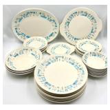 Royal China Blue Heaven Underglaze Dinnerware Set - Made in USA