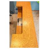 Oak Bar with Built-In Sink - 4 Wooden Bar Stools Included