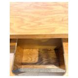 Oak Bar with Built-In Sink - 4 Wooden Bar Stools Included