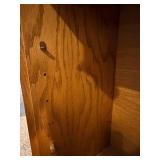 Oak Bar with Built-In Sink - 4 Wooden Bar Stools Included