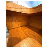 Oak Bar with Built-In Sink - 4 Wooden Bar Stools Included