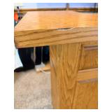 Oak Bar with Built-In Sink - 4 Wooden Bar Stools Included