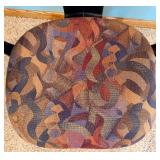 Office Chair - Colorful Abstract Fabric, 5-Star Base, Armrests, Height Adjustable