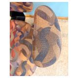 Office Chair - Colorful Abstract Fabric, 5-Star Base, Armrests, Height Adjustable