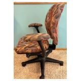 Office Chair - Colorful Abstract Fabric, 5-Star Base, Armrests, Height Adjustable