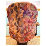 Office Chair - Colorful Abstract Fabric, 5-Star Base, Armrests, Height Adjustable