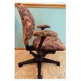 Office Chair - Colorful Abstract Fabric, 5-Star Base, Armrests, Height Adjustable