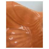 Mid Century California US #40 Shell-Shaped Ceramic Candy Dishes with Ring Handles, Peach & Blue Aqua with additional Rookwood Pottery CP-170-USA 10 Mint Green Pot/Vase