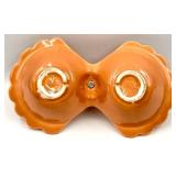 Mid Century California US #40 Shell-Shaped Ceramic Candy Dishes with Ring Handles, Peach & Blue Aqua with additional Rookwood Pottery CP-170-USA 10 Mint Green Pot/Vase