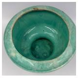 Mid Century California US #40 Shell-Shaped Ceramic Candy Dishes with Ring Handles, Peach & Blue Aqua with additional Rookwood Pottery CP-170-USA 10 Mint Green Pot/Vase