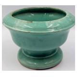 Mid Century California US #40 Shell-Shaped Ceramic Candy Dishes with Ring Handles, Peach & Blue Aqua with additional Rookwood Pottery CP-170-USA 10 Mint Green Pot/Vase