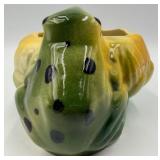 Shawnee #8 Corn Bowl, McCoy Frog & Lotus Planter, McCoy Lattice Planter, Signed Corn Dish