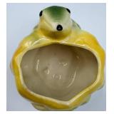 Shawnee #8 Corn Bowl, McCoy Frog & Lotus Planter, McCoy Lattice Planter, Signed Corn Dish