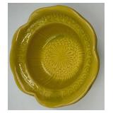 Shawnee Bow Vase & McCoy 685 Bowl & McCoy Greenish Yellow Bowl & Artist-Signed Tall Pottery Vase (Lot of 4)