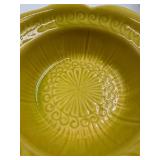 Shawnee Bow Vase & McCoy 685 Bowl & McCoy Greenish Yellow Bowl & Artist-Signed Tall Pottery Vase (Lot of 4)