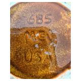 Shawnee Bow Vase & McCoy 685 Bowl & McCoy Greenish Yellow Bowl & Artist-Signed Tall Pottery Vase (Lot of 4)