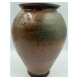 Shawnee Bow Vase & McCoy 685 Bowl & McCoy Greenish Yellow Bowl & Artist-Signed Tall Pottery Vase (Lot of 4)