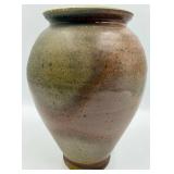 Shawnee Bow Vase & McCoy 685 Bowl & McCoy Greenish Yellow Bowl & Artist-Signed Tall Pottery Vase (Lot of 4)