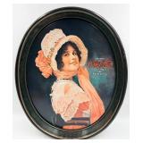 Coca-Cola Round Tin Advertising Tray - Vintage Drink Coca-Cola Delicious & Refreshing