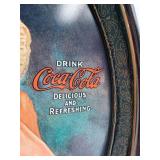 Coca-Cola Round Tin Advertising Tray - Vintage Drink Coca-Cola Delicious & Refreshing
