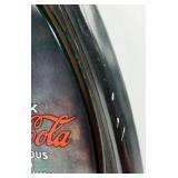 Coca-Cola Round Tin Advertising Tray - Vintage Drink Coca-Cola Delicious & Refreshing