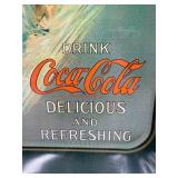 Coca-Cola Vintage Tin Tray - Drink Coca-Cola Delicious and Refreshing Advertising Memorabilia