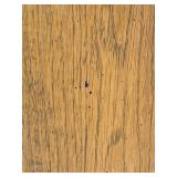 Oak Corner Cabinet - Hexagon Top With Diamond Carved Band & Square Knob