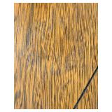 Oak Corner Cabinet - Hexagon Top With Diamond Carved Band & Square Knob