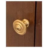 Cabinet - Vintage Dark Wooden Style Single Door & Pull-Out Drawer