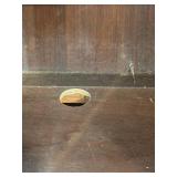 Cabinet - Vintage Dark Wooden Style Single Door & Pull-Out Drawer