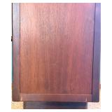 Cabinet - Vintage Dark Wooden Style Single Door & Pull-Out Drawer