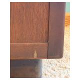 Cabinet - Vintage Dark Wooden Style Single Door & Pull-Out Drawer