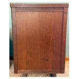 Cabinet - Vintage Dark Wooden Style Single Door & Pull-Out Drawer