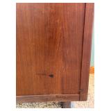 Cabinet - Vintage Dark Wooden Style Single Door & Pull-Out Drawer